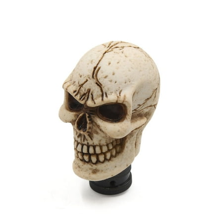 - Universal Skull Head Style Car Truck Manual Stick Gear Shift Lever Knob White
