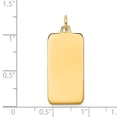 thumbnail image 2 of 14K Yellow Gold Charm Pendant Rounded Corners 32 mm 13, 2 of 2