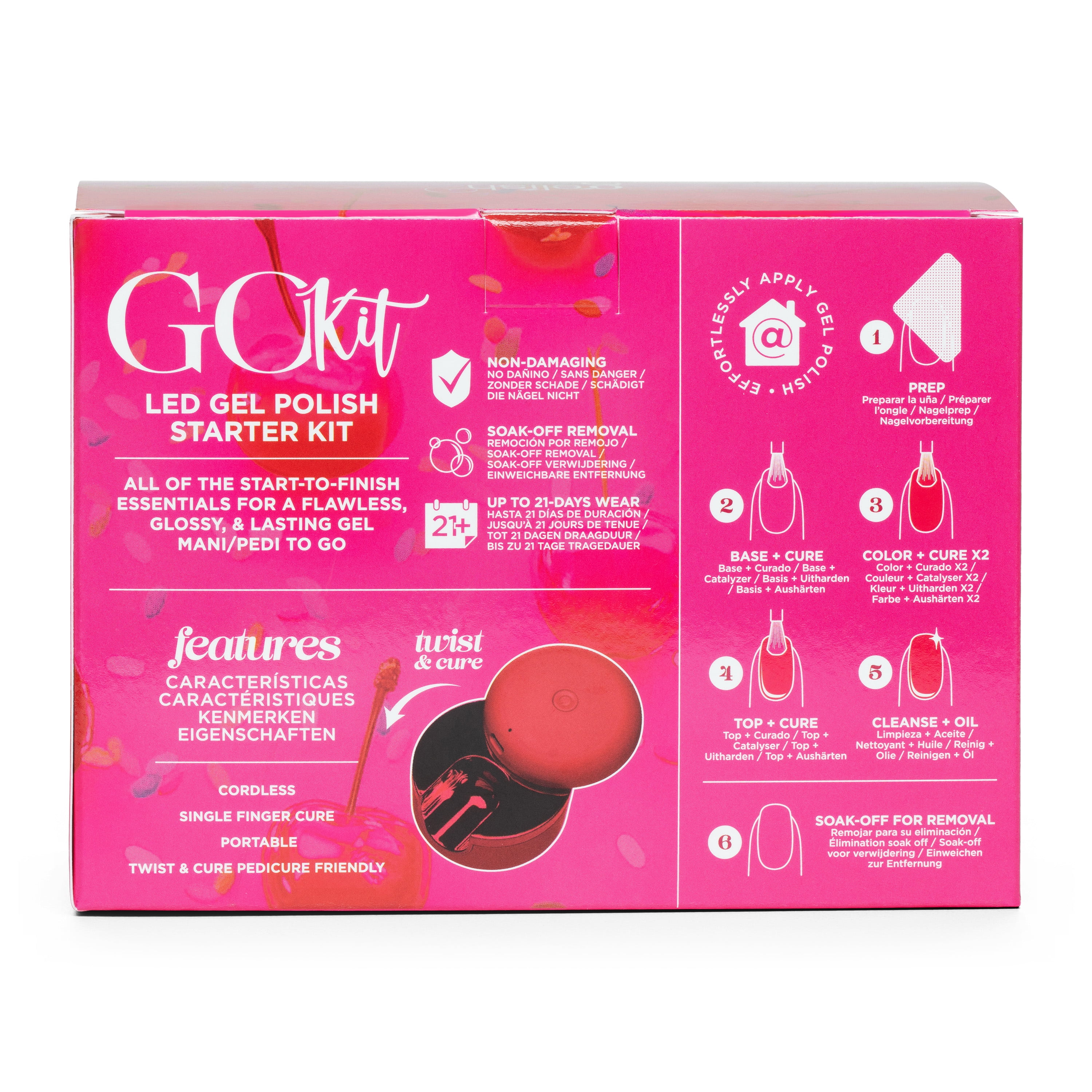 Gelish Mini, Long Lasting, Chip-Resistant, Professional Gel Nail Kit for Manicures - Gelish Mini Go Kit