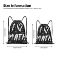 thumbnail image 4 of Kdxio I love Math Print Drawstring Backpack Bag,Waterproof Draw String Back Sack, Gym Drawstring Bags Swim Bag For Unisex, 4 of 9