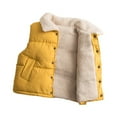 thumbnail image 3 of Kids Padded Vest with Button Front Sherpa Collar Lightweight Sleeveless Outerwear for Girls Boys Casual Everyday Wear, 3 of 3
