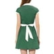 thumbnail image 3 of INSPIRE CHIC Vestido de Camisa de Mujer con Botones, Cuello Notch, Manga Corta, Vestidos de Trabajo con Cinturón XL Verde, 3 of 5