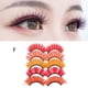 thumbnail image 1 of 5 pares de pestañas , exterior exterior exterior natural, hechas gruesas, suaves y cómodas, pestañas coloridas para maquilje de ojos dramático de , Macarena Pestañas postizas, 1 of 7
