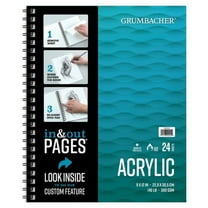 Grumbacher Acrylic Pad 9" x 12" 140 lb./300 GSM 24 Sheet Side Wire