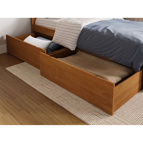 AFI Twin/Full Urban Solid Hardwood Bed Drawers in Light Toffee