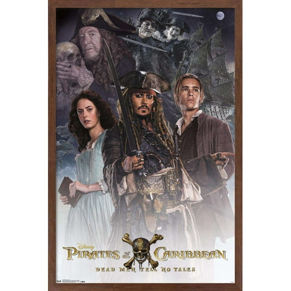 Disney Pirates of the Caribbean: Dead Men Tell No Tales - Crew Wall Poster, 14.725" x 22.375", Framed