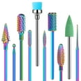 thumbnail image 2 of 10PCS Manicure Drill Bit Set Tungsten Steel DIY Nail Drill Bit Nail Art Tool, 2 of 10