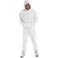 thumbnail image 4 of Vibes Men Fleece Sweatpants Elastic Leg White X-Large, 4 of 6