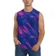 thumbnail image 1 of Fotbe Neon Gradient Blue Men's Camiseta sin Mangas Estampada para Hombres, Playera Casual para Gimnasio, Entrenamiento, Playa-Medium, 1 of 7