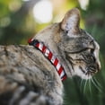 thumbnail image 2 of Buckle-Down Breakaway Cat Collar With Bell, Plastic Clip, Easy Adjustable, Candy Cane Stripe White Red, 8.5 to 12 Inches 0.5 Inch Wide, 2 of 4