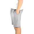 thumbnail image 3 of Mato & Hash Mens 100%  Drawstring Cotton Gym Shorts With Pockets - Heather Grey CA6000 L, 3 of 3