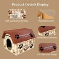 thumbnail image 4 of Best Pet Life Cardboard Cat House with Scratcher, Cat Bed for Indoor Cats, Cat Toy Pet Cat Scratcher House Cave Hideaway Gifts for Cat Birthday, Chocolate, 4 of 7