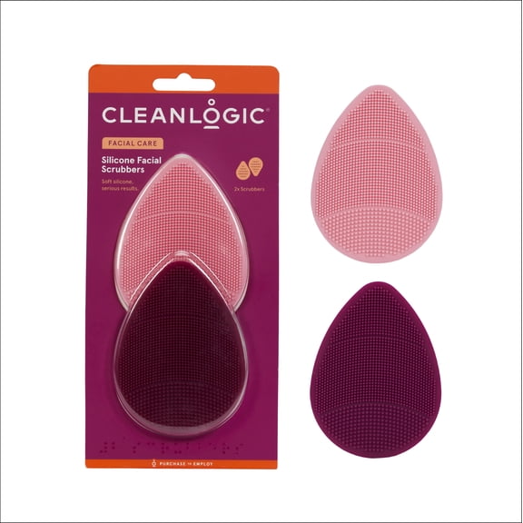 Cleanlogic Silicone Facial Scrubbers (2 pack)