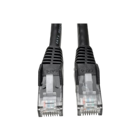 Tripp Lite N201-001-BK 1ft Cat6 Gigabit Snagless Molded Patch Cable RJ45 M/M Black 1'