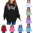 thumbnail image 4 of SGMVNU Sweatshirts for Girls Oversized Pullover 18-24 Months Fashion Letter Graphic Crewneck Sweatshirt, Unisex Comfy and Cute Sweatshirts Black, 4 of 4
