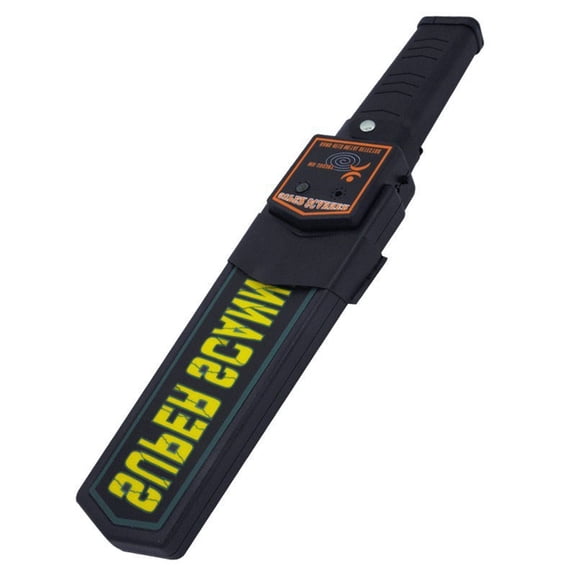 Escáner De Metales, Detector De Metales De Mano, Alarma Doble Multifuncional Amarilla Y Negra Para Estación De Seguridad