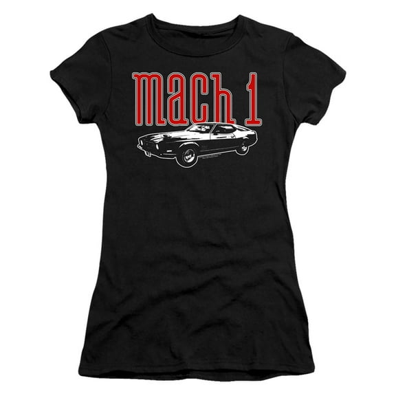 Ford Mustang Mach 1 S/S Junior Women's T-Shirt Sheer Black