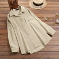 thumbnail image 4 of ZANZEA Women's Fashion Long Sleeved Shirts Corduroy Blouse Casual Loose Tops, 4 of 10