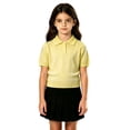 thumbnail image 4 of Girl Uniform Shirt Knit Collared Short Sleeve Fit Tops Summer Casual Solid School Tops for Girls, 4 of 7
