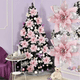 thumbnail image 4 of Flores artificiales de Navidad con purpurina de 13 cm, decoración para árbol de Navidad, adornos de Año Nuevo, flores falsas para Navidad, regalos, 4 of 5