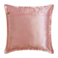 thumbnail image 3 of The HomeCentric Euro Pillow Covers, Soft Pink Euro Pillow Shams Pack of 2, 26x26 inch (65x65 cm) Satin Euro Sham Covers, Solid Color, Ruched, Textured, Euro Size Pillow Shams Easter - Dreamy Soft Pink, 3 of 4