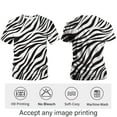 thumbnail image 3 of QTAGTESS Men's Zebra Print T-Shirt Black and White Animal Pattern Y2K Tee Shirt, 3 of 7