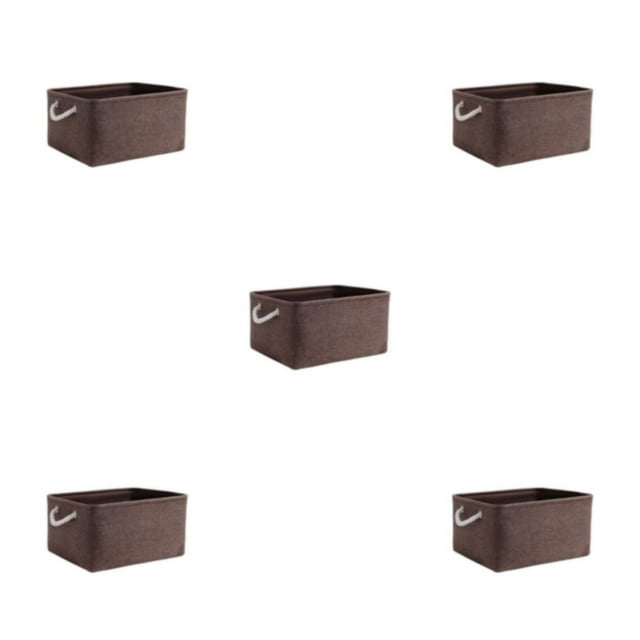 Maytalsory Bac de Rangement avec Poignée en Corde Robuste Solution de Rangement Pratique et Fiable Marron 31*21*13 5ensemble