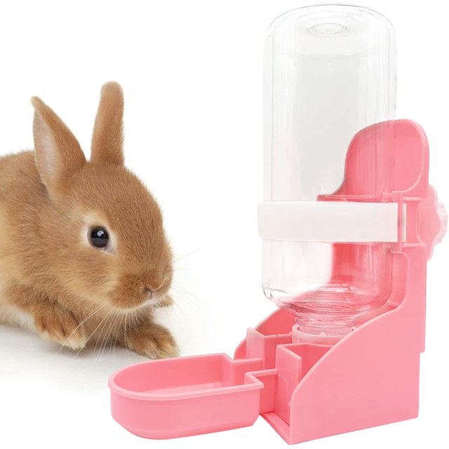 Jinsinto Rabbit Bottle, 17 OZ Hanging Automatic Fountain Dispenser, Leak-Free, for Rabbit Chinchilla Guinea Pig Hedgehog Ferret