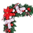 thumbnail image 3 of Corona navideña decorativa creativa para puerta de entrada, ideal para el Año Nuevo de un apartamento. Rojo, 3 of 9