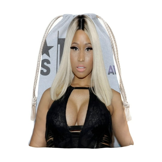 Nicki Minaj Bolsa de regalo con cierre de cinta navideño para decoración de Navidad,40cm×52 cm.