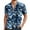 Blue, variant on Men's Shirts Beach Comfortable Loose Sports Casual Collar Button Open Short Sleeve Shirt Top L