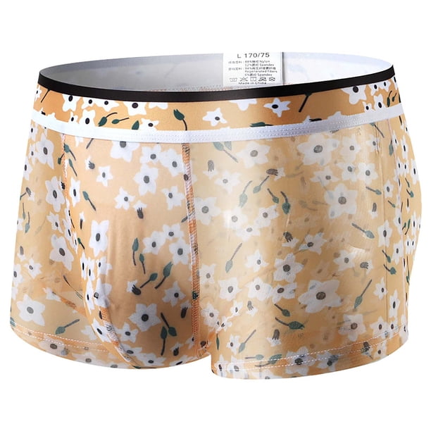 Calzoncillos bóxer de fondo para hombre Calzoncillos bóxer con estampado de seda helada Fridja nalpqowj45617