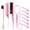Pink, variant on SDJMa 16 Pieces Hair Brush Set, Nylon Teasing Hair Brushes 3 Row Salon Teasing Brush, Double Sided Hair Edge Brush Smooth Comb Grooming, Rat Tail Combs etc with Duckbill Clips for Women(Pink)