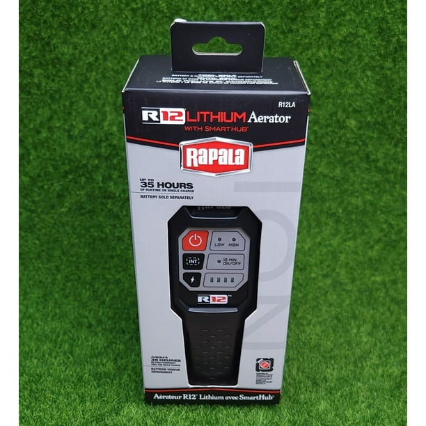 Rapala R12 Lithium 12V Portable Fishing Bait Aerator & Flexible Air