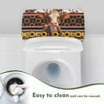 thumbnail image 4 of ZIATUBLE Aztec Ethnic Toilet Tank Top Cover Sunflower Cow Toilet Water Tank Cover 2 Piece with Elastic Bottom Toilet Tank Protector Cover Easy to Clean Toilet Tank Covers for Bathroom, 4 of 5