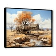 thumbnail image 2 of Designart "Vintage Western Wagon In Nevada" Old American Cart Floater Framed Wall Art Living Room, 2 of 5