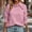 Pink # Sweatshirts, variant on Vetsdori Womens Long Sleeve Sweatshirts Tops Winter Pullover Mock Neck Casual Work Button,Solid Color Sweatshirts for Women Outfits,Beige,Size:L