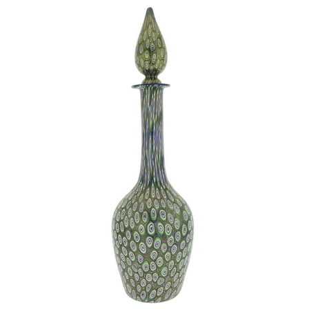 GlassOfVenice Murano Glass Millefiori Bottle Decanter