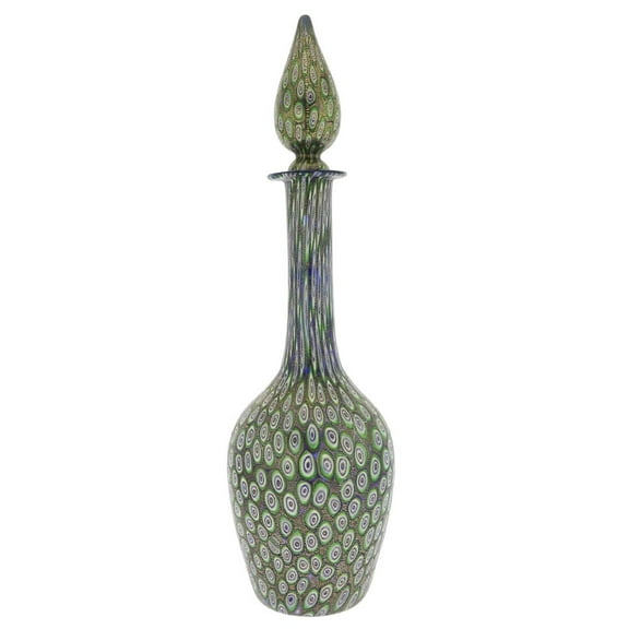 GlassOfVenice Murano Glass Millefiori Bottle Decanter
