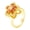 Red, variant on Rotating Rings for Women Flower Floral Stainless Steel Cubic Zirconia Adjustable Open Gold Plated Personalized Statement Dainty Elegance CZ Jewelry White