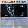 thumbnail image 3 of 1 Pcs 2D Flat License Plate Covers & Frames, Face with Fear For Decorative Front, Waterproof For Decoration Aluminum License Plate Covers & Frames Cover For Men Women, 12" X 6", 3 of 7