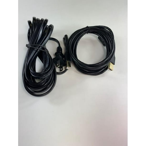 [UL Listed] OMNIHIL 15FT AC Power Cord+8FT USBB Cable Compatible with