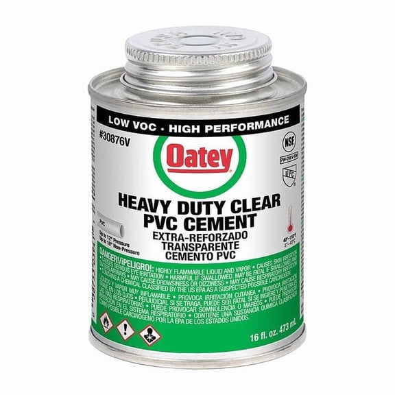 Oatey Clear Cement for PVC 16 oz
