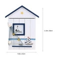 thumbnail image 2 of IBASETOY 1Pc Wall Mounted Wooden Key Storage Box White Key Organizer for Entryway Kitchen with Hooks, 2 of 8