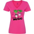 thumbnail image 3 of Inktastic Turnip the Music Partying Vegetables Women's V-Neck T-Shirt, 3 of 5