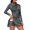 Geometric Gray Patchwork, variant on TSOVTHRID Lightweight Golf Dresses for Tennis, Quick Dry Fabric Slim Tailored Fit 1/4 Zip Long Sleeve Athletic Golf Dress, Cartoon Flower Design, Size Small