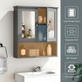 thumbnail image 2 of Walsunny Medicine Bathroom Cabinet with Adjustable Partitions and Inlaid Mirror Door, with a big Shelf for Kitchen, Dining room, 2 of 7