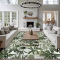 thumbnail image 3 of 6'x9' Area Rugs, Green Tropical Leaves Indoor Outdoor Area Rug for Living Room Bedroom, Summer Palm Trees Botanical Washable Bathroom Rugs Kitchen Floor Carpet Mats Home Decor Aesthetic, 3 of 8