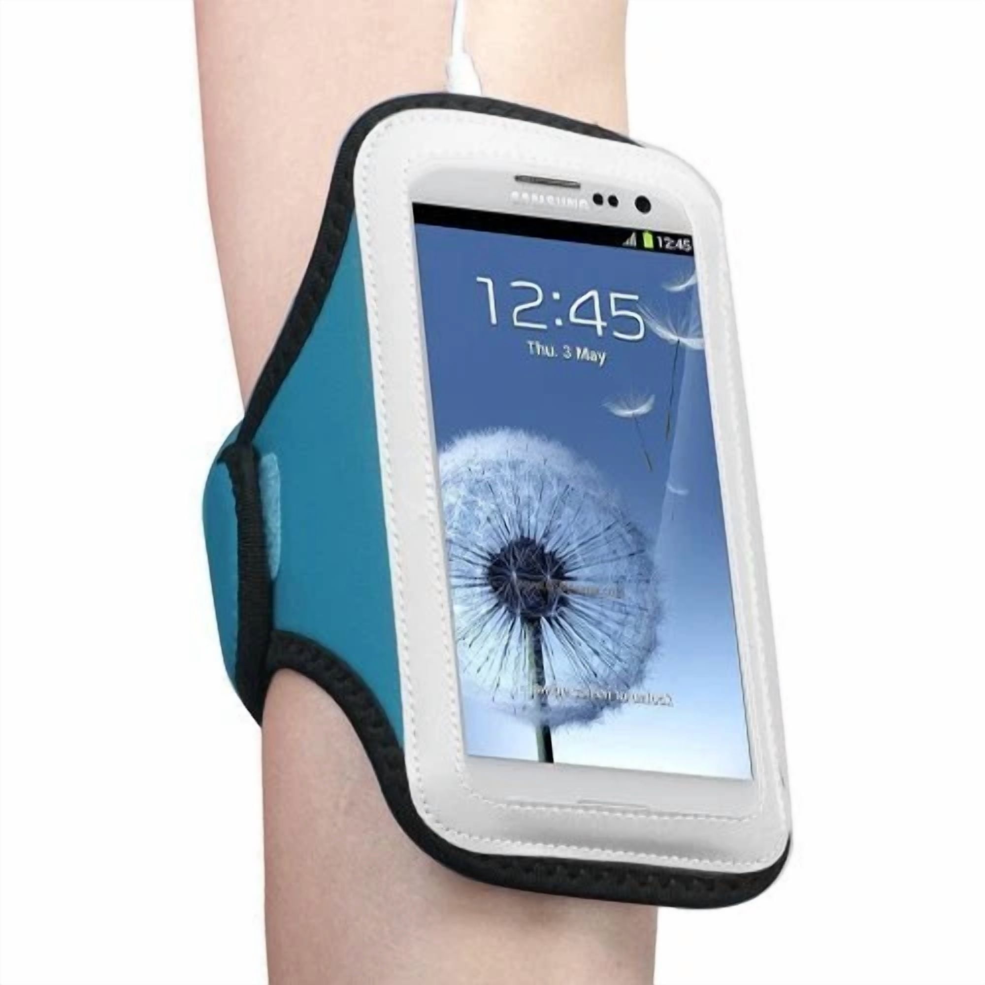 Blue Gym Jogging Universal Armband Pouch Case Dell Venue Gsm Phone 3G Android