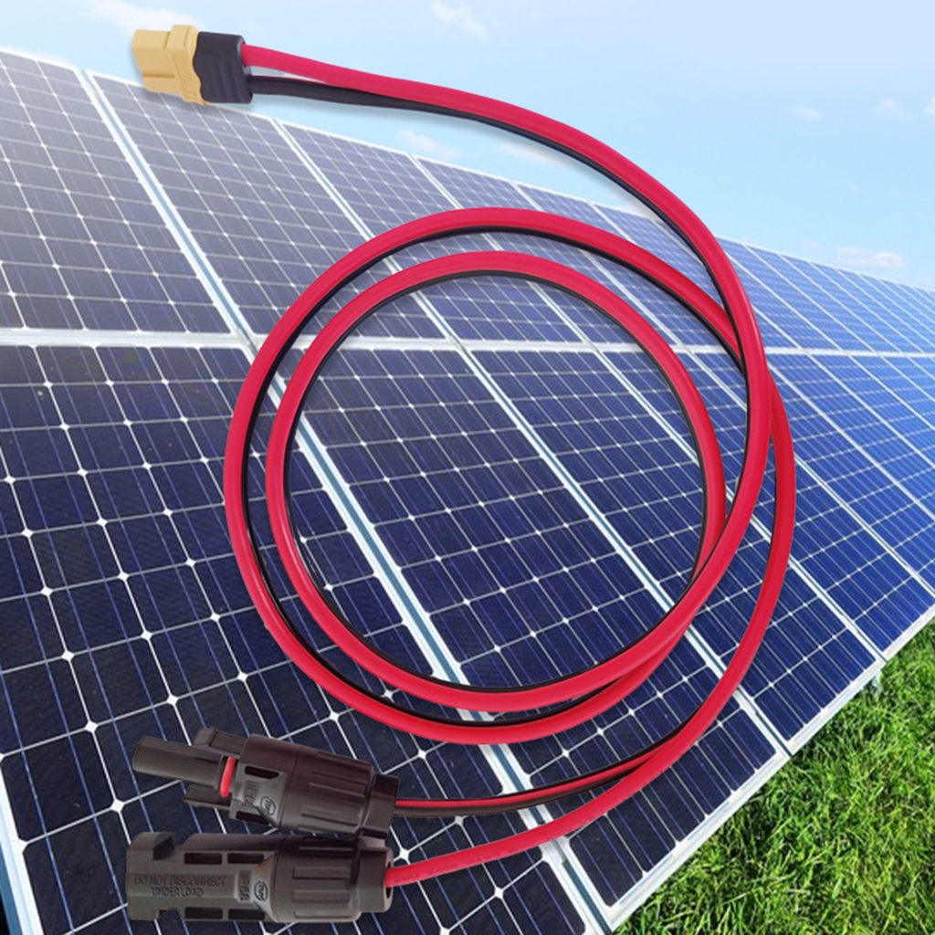 Solar to XT60 Charge Extension Cable 12AWG for Mc-4 to XT60 Adapter Cable for XT60 Input Port Portable Power Station